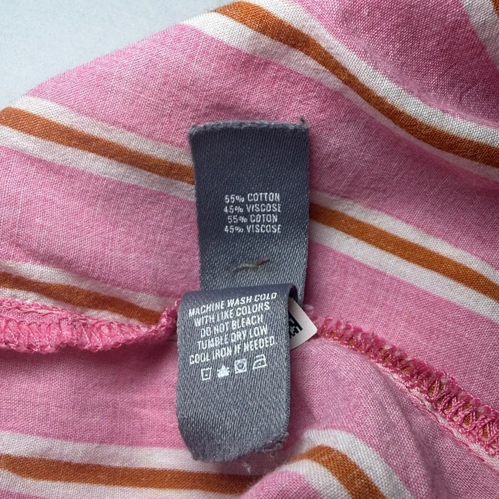 Aerie Pink White & Gold Striped Pajama Boxer Shorts Size XS NWOT